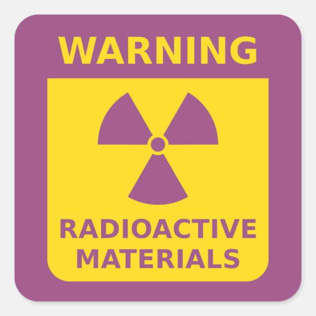 Sticker d'avertissement de rayonnement (Devant)
