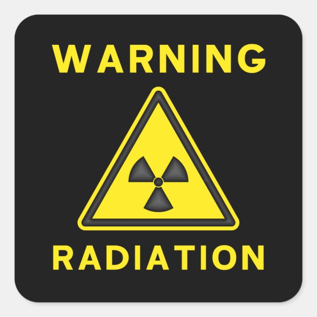 Sticker d'avertissement de rayonnement jaune et no (Devant)
