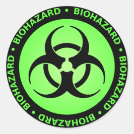 Sticker d'avertissement de risque biologique vert