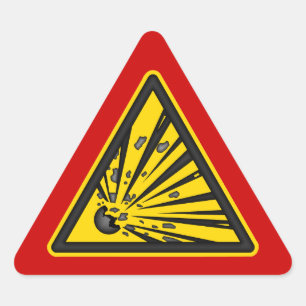 Sticker d'avertissement explosif