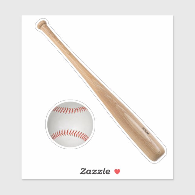 Sticker de baseball et de chauve-souris (Feuille)