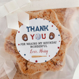 Sticker de baseball Étiquette Anniversaire Baby sh