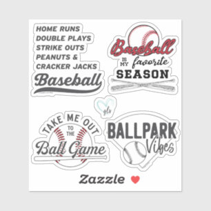 Sticker de baseball Pack 1 par GraphicLoveShop