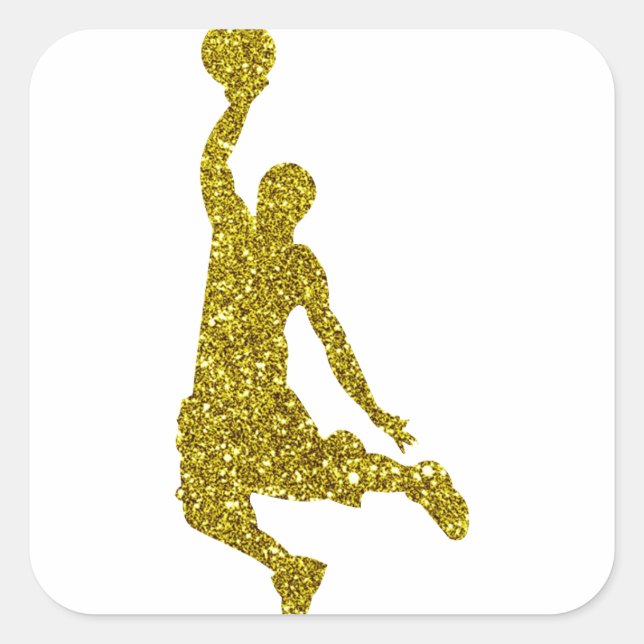 Sticker de basket-ball en or (Devant)