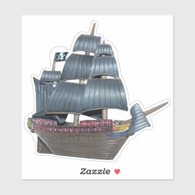 Sticker de bateau pirate (Feuille)