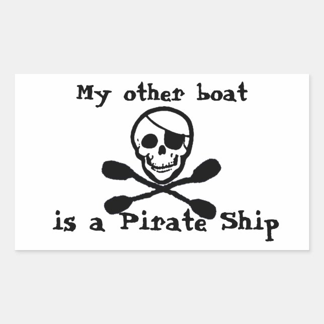 Sticker de bateau pirate Kayak Paddle (Devant)