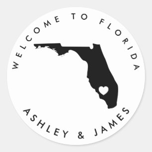 Sticker de bienvenue du Mariage de Floride pour sa