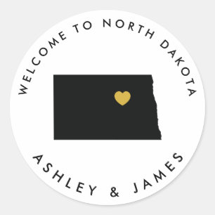Sticker de bienvenue du Mariage du Dakota du Nord