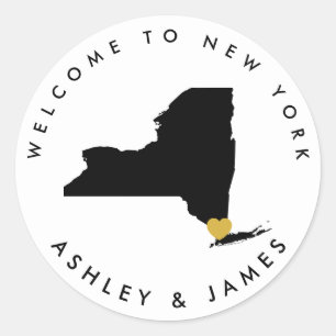 Sticker de bienvenue Mariage de New York pour sac