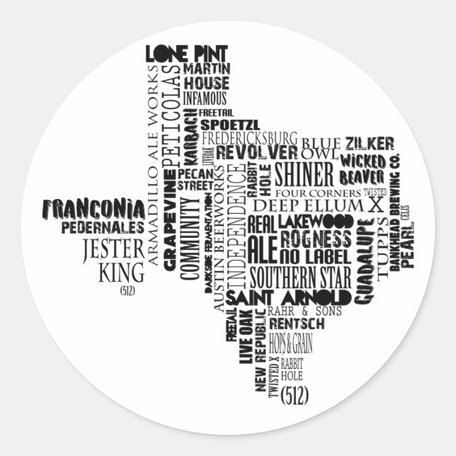 Sticker de bière Texas (Devant)