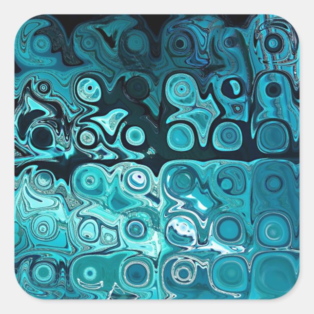 Sticker de blocs de verre turquoise (Devant)