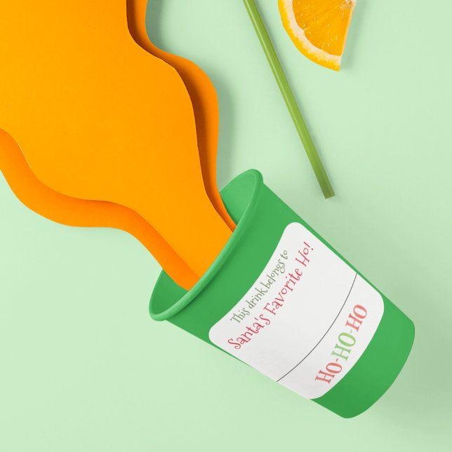 Sticker de boisson Marker Nom drôle Noël dire (Créateur téléchargé)