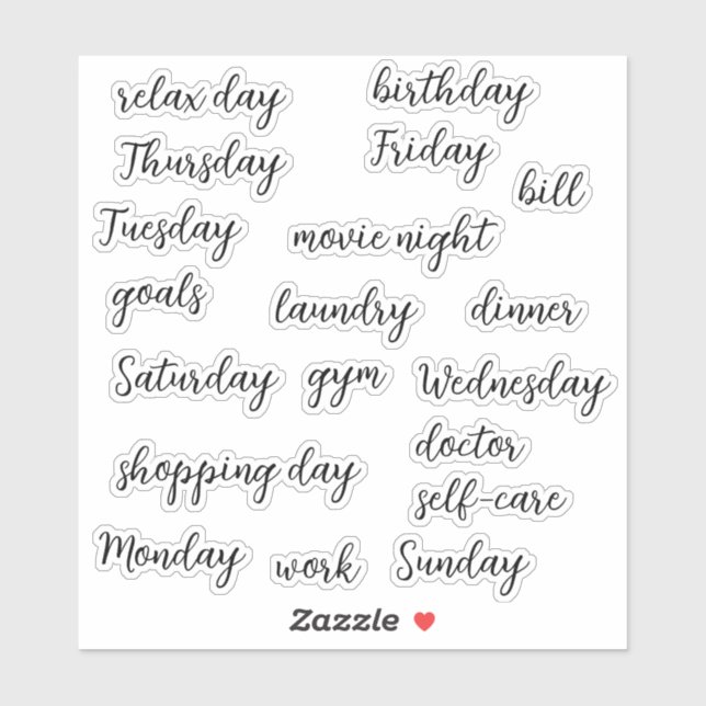 Sticker de calendrier pour les planificateurs | fi (Feuille)