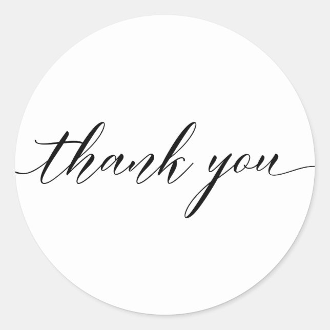 Sticker de calligraphie de script de Merci moderne (Devant)