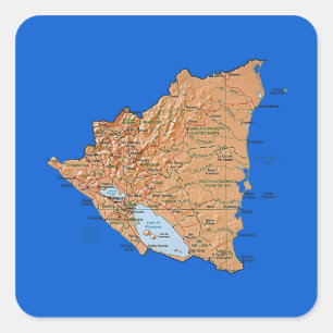 Sticker de carte Nicaragua