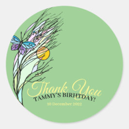 Sticker de champs papillon