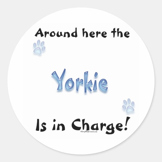 Sticker de charge Terrier Yorkshire (Devant)