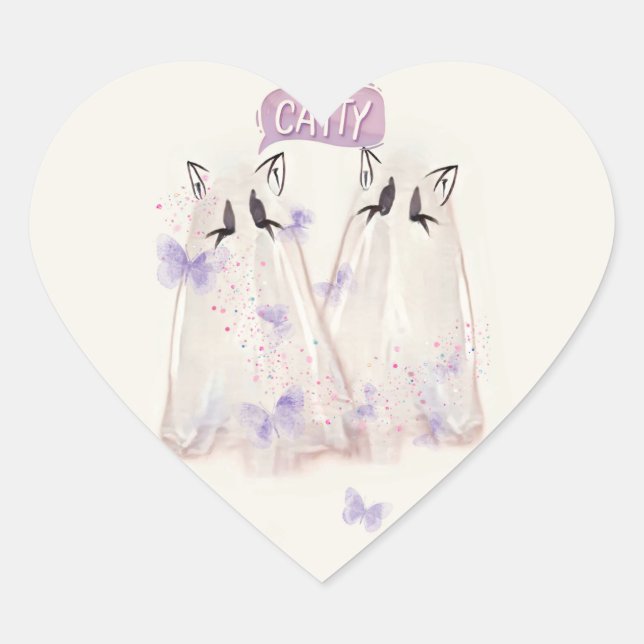 Sticker de chat fantôme "Catty" (Devant)