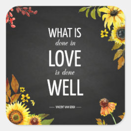 Sticker de citation d'amour inspirant de Van Gogh