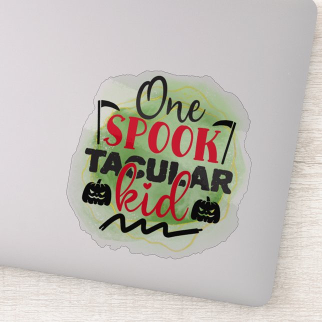 Sticker de citation d'Halloween éffrayante (Détail)