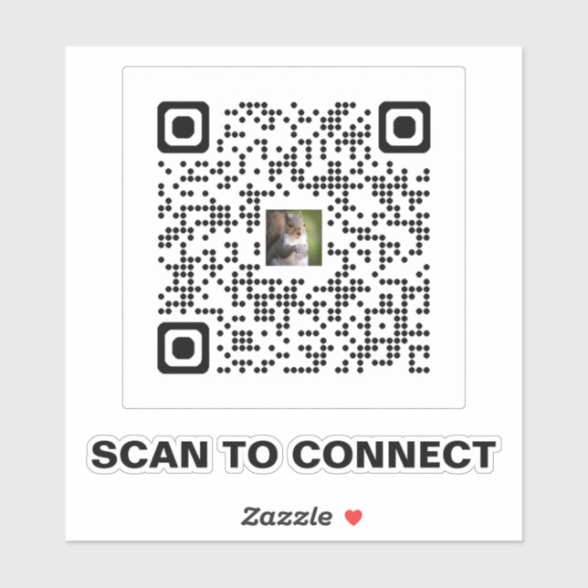 Sticker de code QR moderne - Simple et professionn (Feuille)