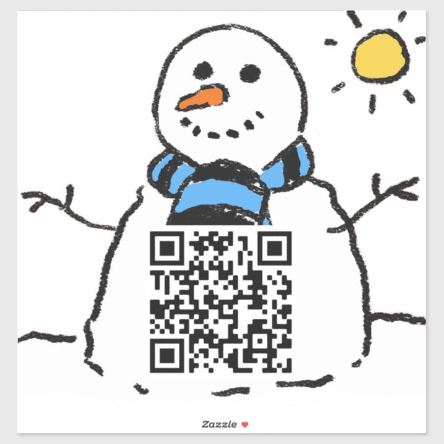 Sticker de code QR Snowman (Feuille)