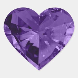Sticker de coeur brillant en pierre de taille viol