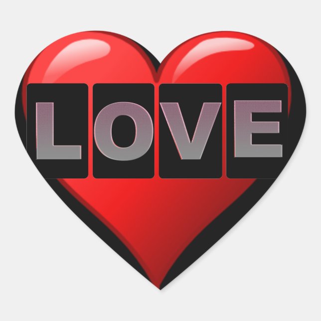 Sticker de coeur d'amour (Devant)