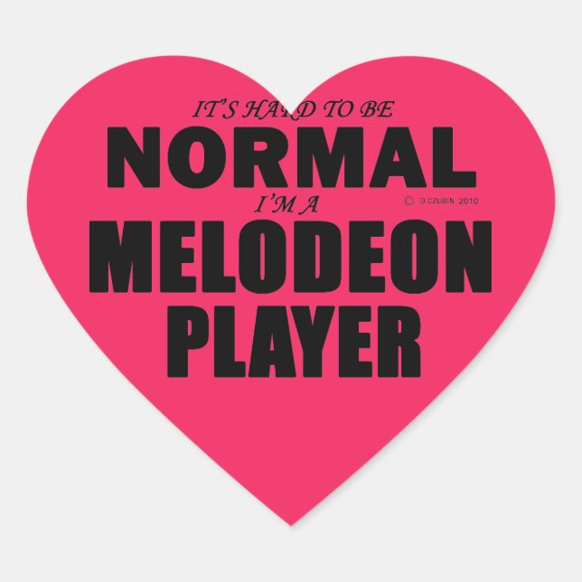 Sticker de coeur du lecteur Melodeon normal (Devant)