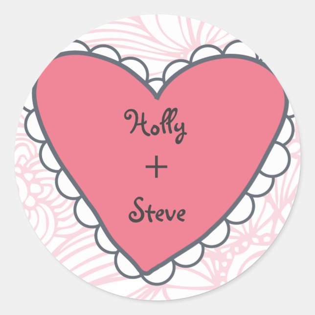 Sticker de coeur par TearDrop Mariages (Devant)