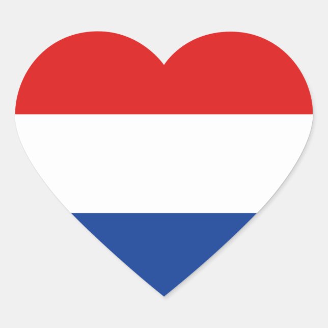 Sticker de coeur Pays-Bas Flag (Devant)
