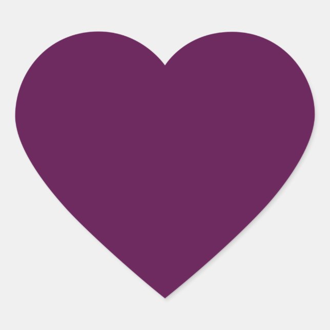 Sticker de coeur pourpre foncé (Devant)
