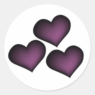 Sticker de coeur pourpre foncé