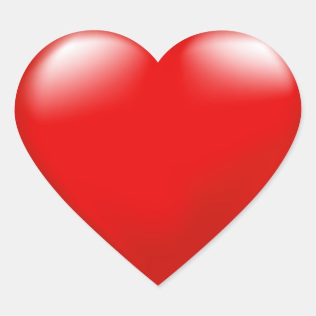 Sticker de coeur rouge de la Saint-Valentin (Devant)