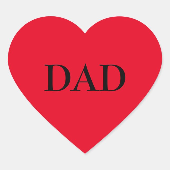 Sticker de coeur rouge disant MOM (Devant)
