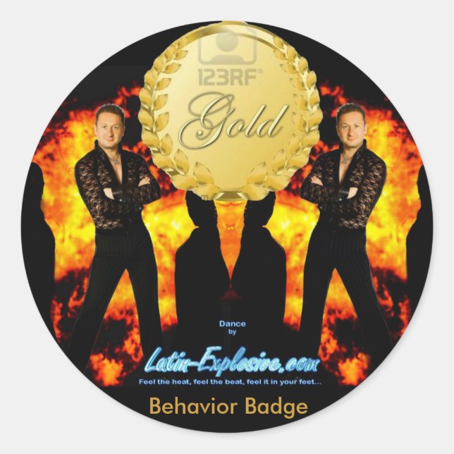 Sticker de comportement de badge d'or LE (Devant)