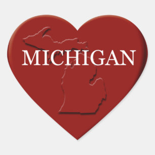 Sticker de conception de carte cardiaque du Michig