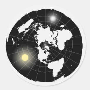 Sticker de conception de la Terre plate