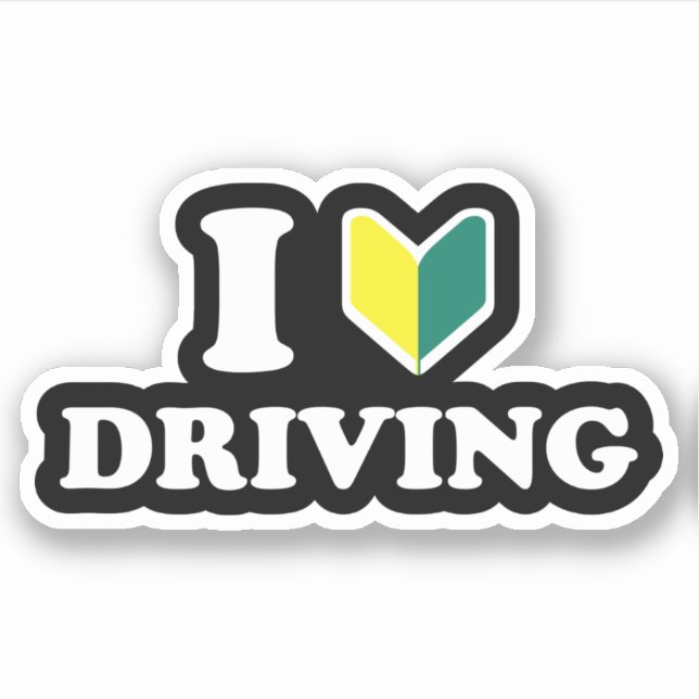 Sticker de conduite I Wakaba [Coeur/Amour] (Devant)