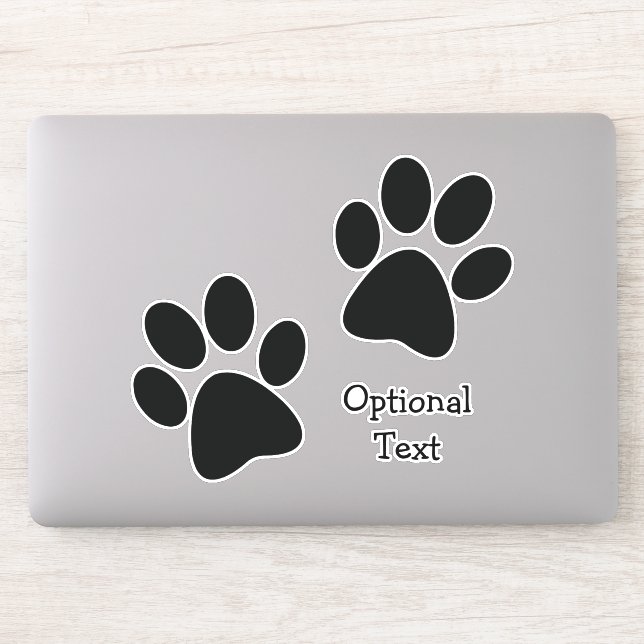 Sticker de contour de design Empreintes de pattes  (Ordinateur)