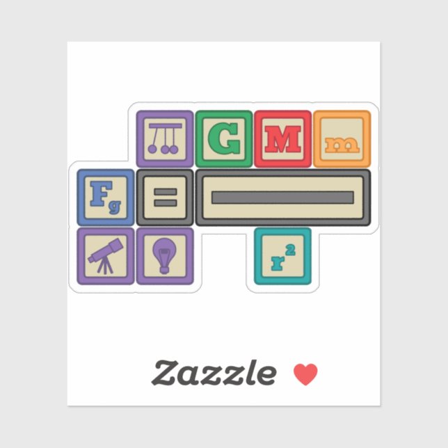 Sticker de contour des blocs de futurs physiciens (Feuille)