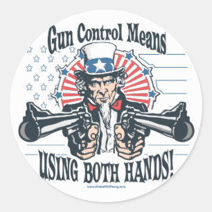 Sticker de contrôle Oncle Sam Gun