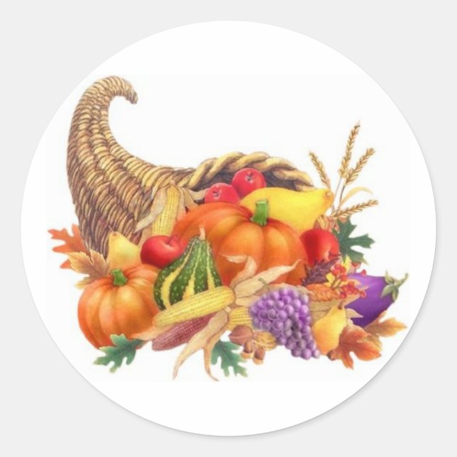 Sticker de Cornucopia Thanksgiving (Devant)