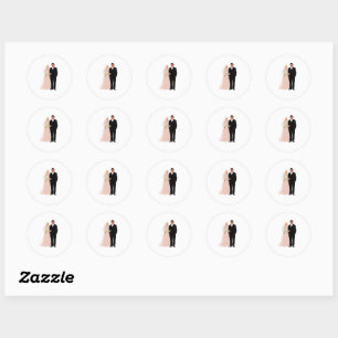 Sticker de couple musulman marié