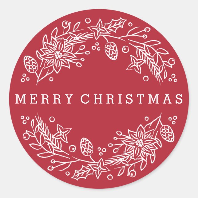 Sticker de couronne de Noël - Berry (Devant)
