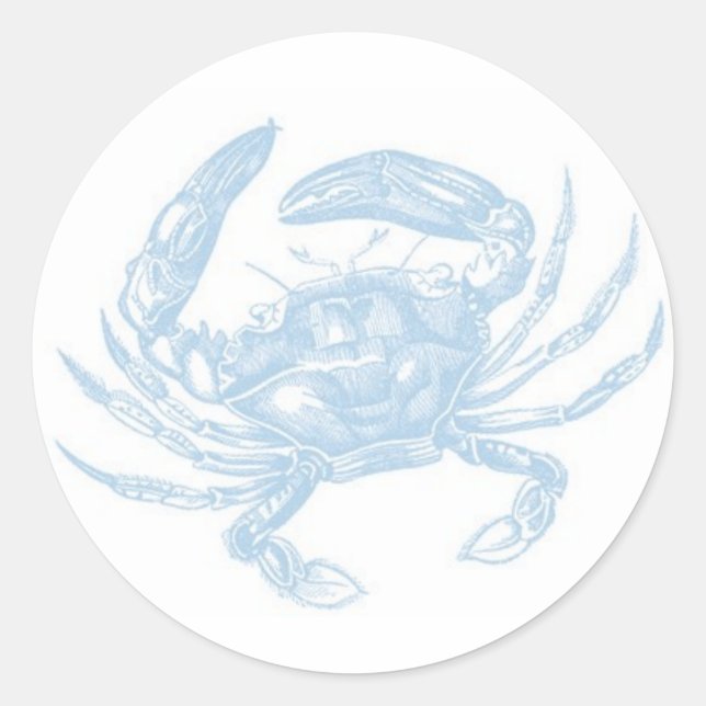 Sticker de crabe bleu (Devant)