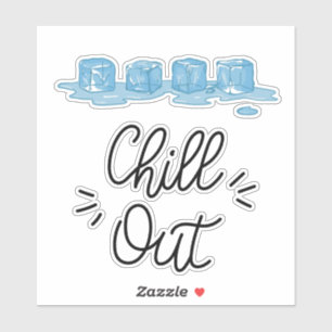 Sticker de cubes de glace fondue