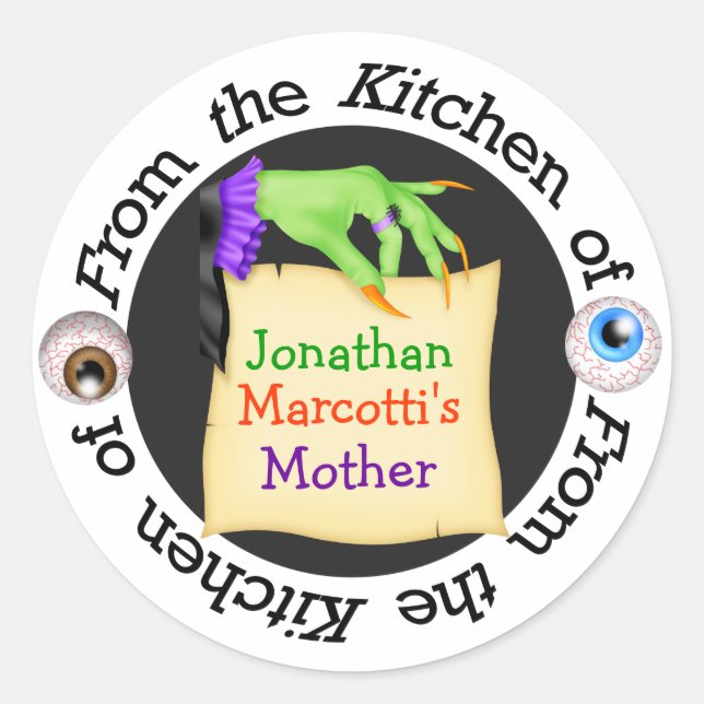 Sticker de cuisine Maman Halloween - SRF (Devant)