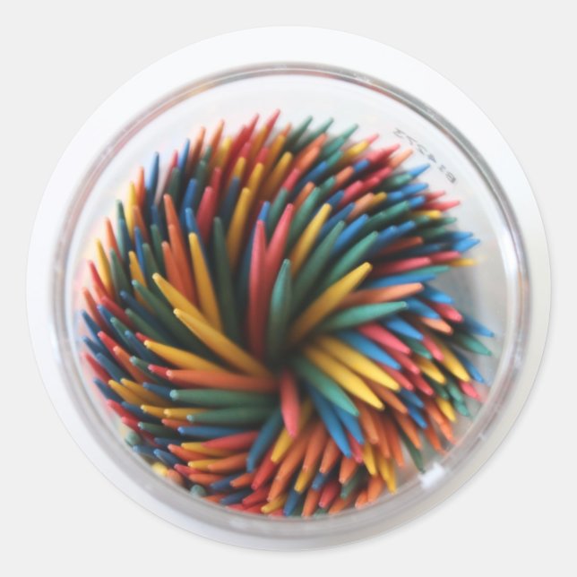 Sticker de cure-dents coloré (Devant)