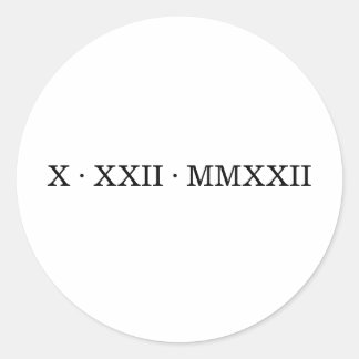 Sticker de date numérique romaine